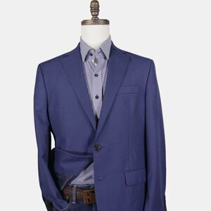 Chaps Sport Coat Blazer Mens 40R Blue Plaid 2 Button